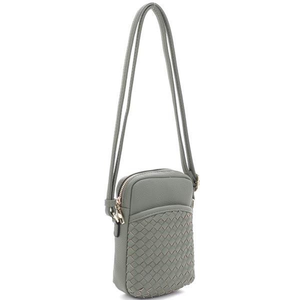 FASHION DESIGN ZIPPER CROSSBODY BAG