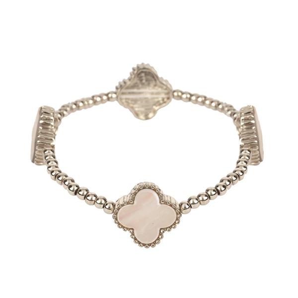 METAL FLOWER STATION STRETCH BRACELET