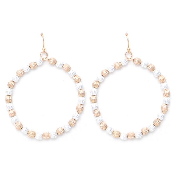 FASHION BEAD HOOP EARRING