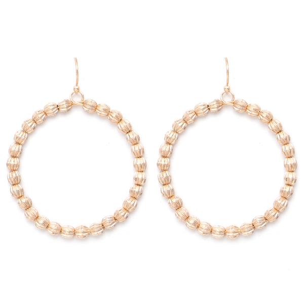 FASHION BEAD HOOP EARRING