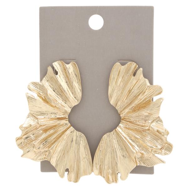 RUFFLE METAL EARRING