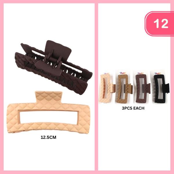 PLAIN HAIR CLAW CLIP (12 UNITS)