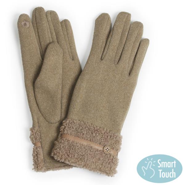 TEDDY FUR CUFF GLOVES