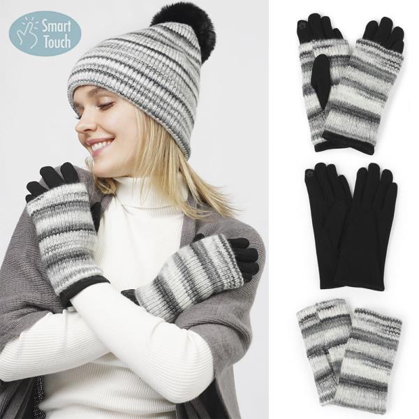 3IN1 - MULTI COLOR KNIT GLOVES ONLY