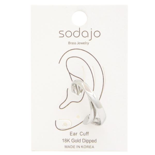 SODAJO DOUBLE HOOP TWISTED EAR CUFF