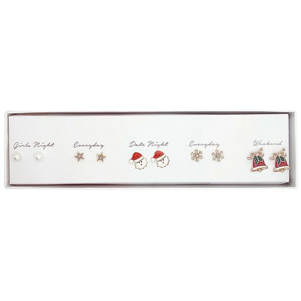 CHRISTMAS STUD EARRING SET