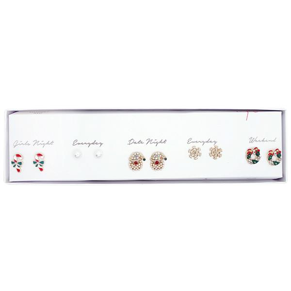 CHRISTMAS STUD EARRING SET