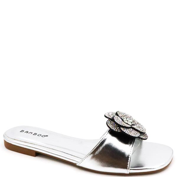 RHINESTONE FLOWER SLIDE 18 PAIRS