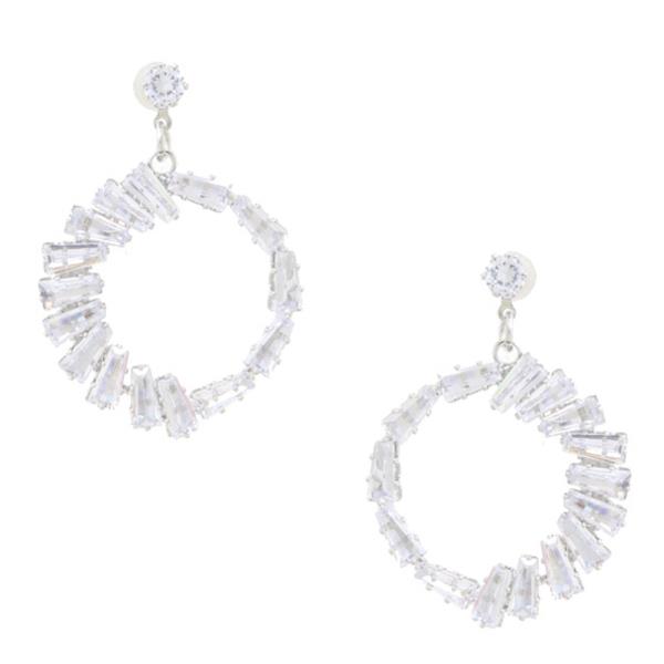 ROUND RHINESTONE EARRING