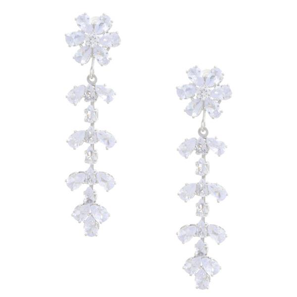 FLOWER RHINESTONE EARRING