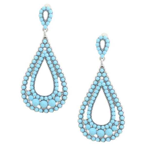 TEARDROP RHINESTONE DANGLE EARRING