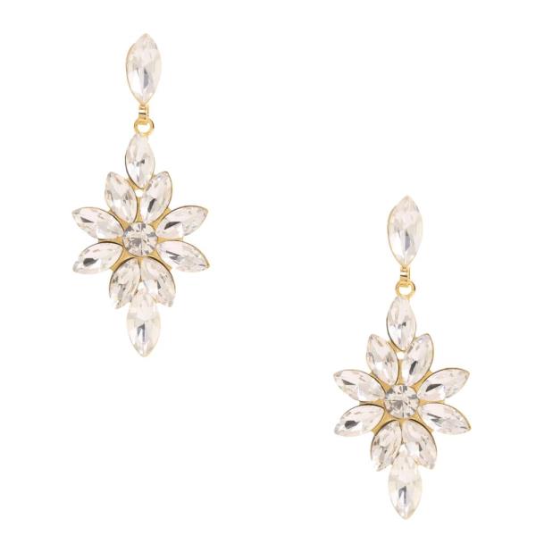 TEARDROP GEMSTONE PARTY BRIDAL EARRING
