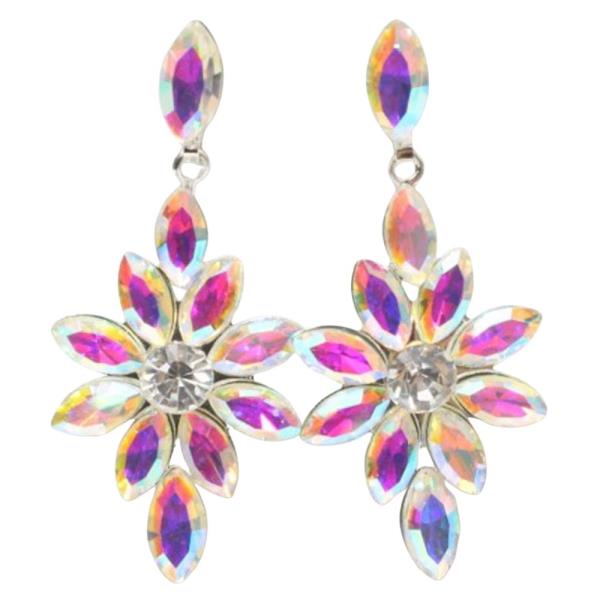 TEARDROP GEMSTONE PARTY BRIDAL EARRING