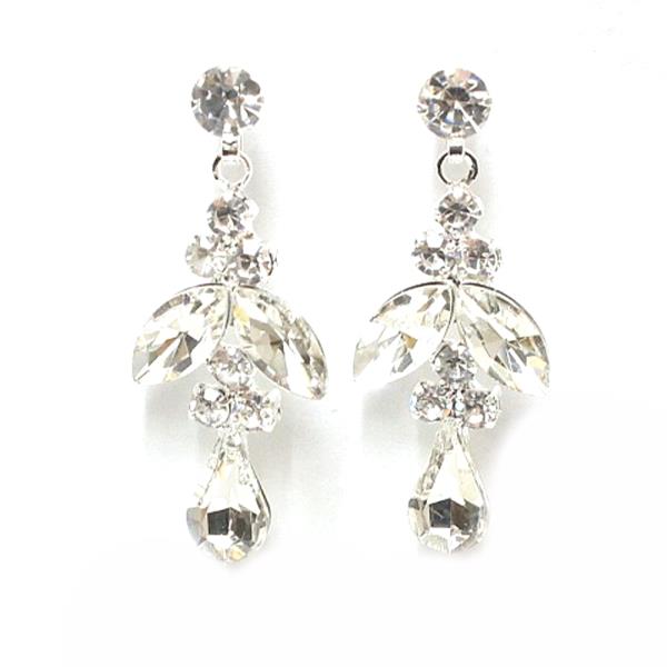 TEARDROP GEMSTONE PARTY BRIDAL EARRING