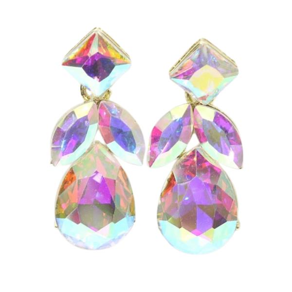 GEMSTONE TEARDROP PARTY EARRING