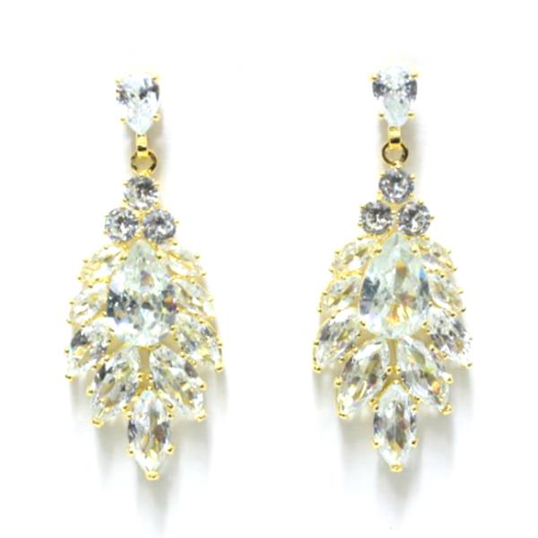 GEMSTONE TEARDROP PARTY EARRING