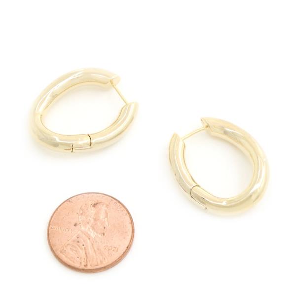 SODAJO OVAL GOLD DIPPED EARRING