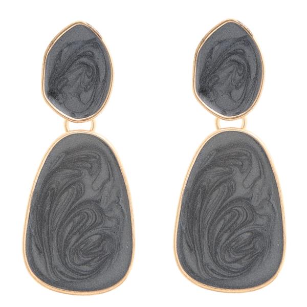 MARBLED ENAMEL DROP EARRING