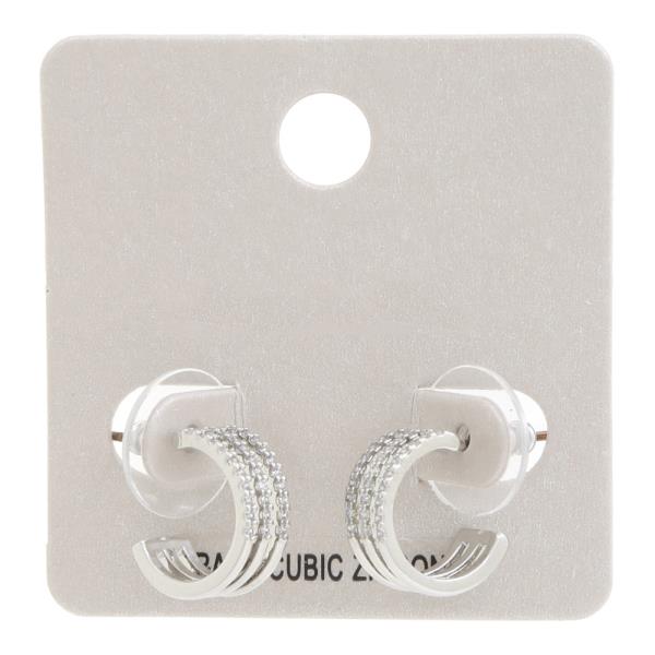 TRIPLE HOOP CRYSTAL EARRING