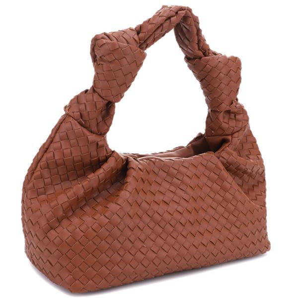 STYLISH WOVEN KNOT HANDLE SHOULDER BAG