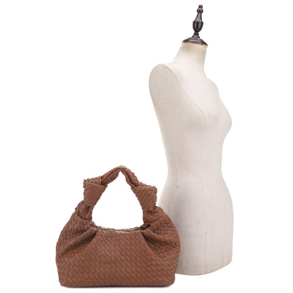 STYLISH WOVEN KNOT HANDLE SHOULDER BAG