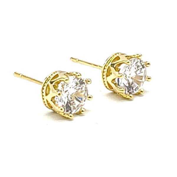 ROUND CRYSTAL EARRING