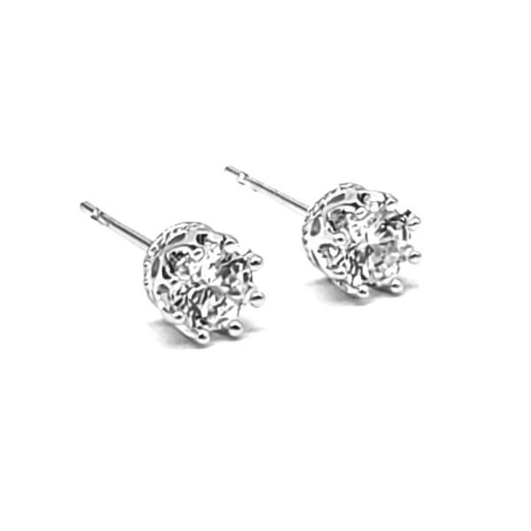 ROUND CRYSTAL EARRING