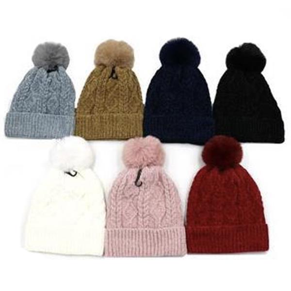 KNIT POM POM BEANIES