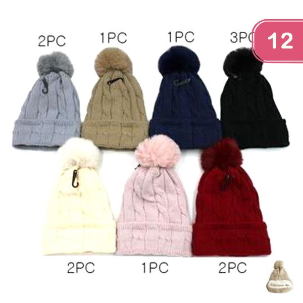 KNIT POM POM BEANIES