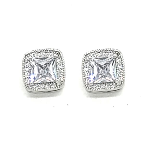 SQUARE CRYSTAL EARRING