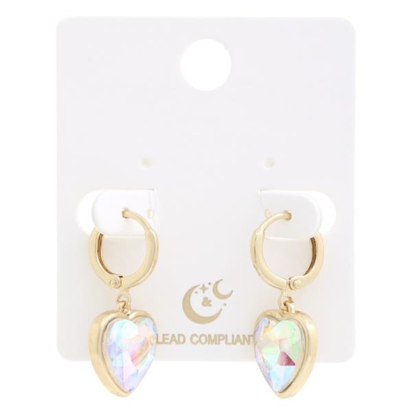 HEART CHARM HUGGIE EARRING