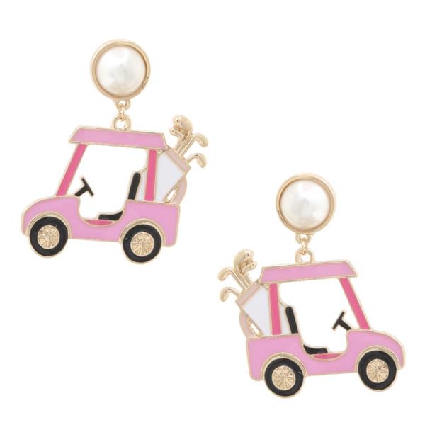 GOLF CART DANGLE EARRING