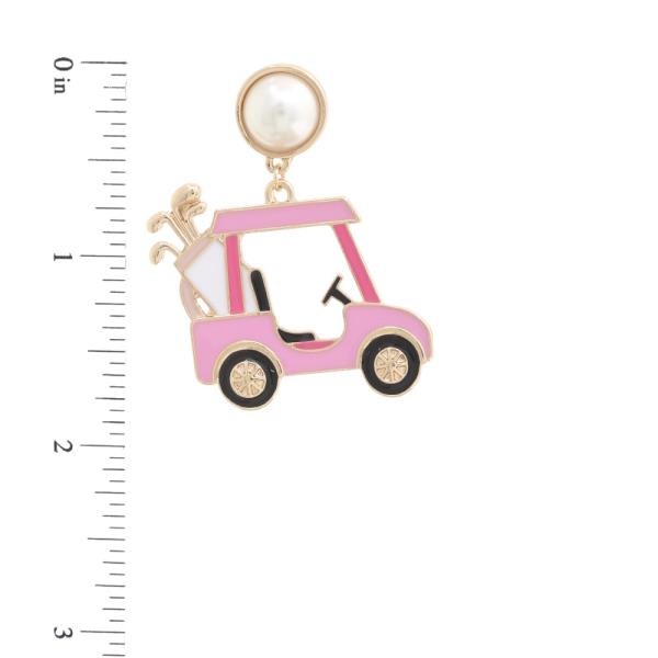 GOLF CART DANGLE EARRING