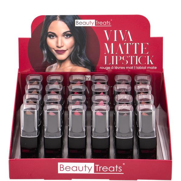 BEAUTY TREATS VIVA MATTE LIPSTICK (24 UNITS)