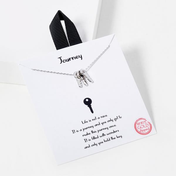 18K GOLD RHODIUM DIPPED JOURNEY NECKLACE