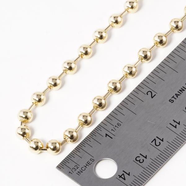 GOLD DIPPED BALL METAL CHAIN NECKLACE