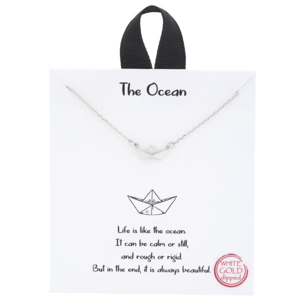 18K GOLD RHODIUM DIPPED THE OCEAN NECKLACE