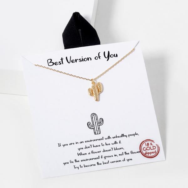 18K GOLD RHODIUM DIPPED BEST VERSION OF YOU NECKLACE