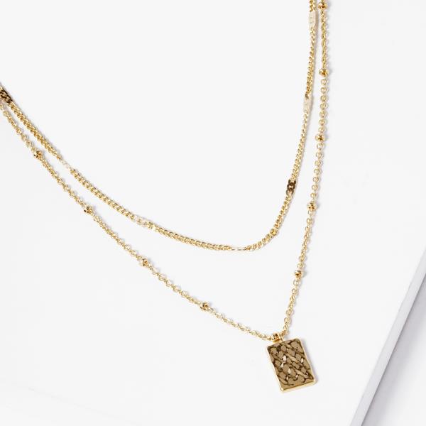 18K GOLD RHODIUM DIPPED PRICELESS NECKLACE