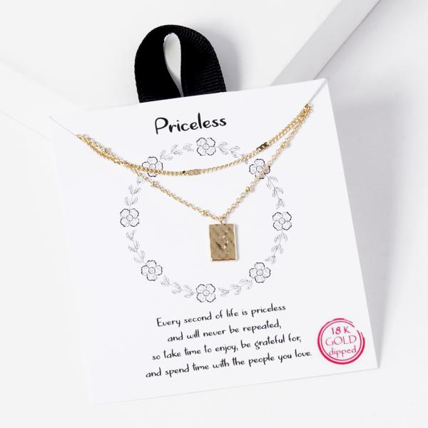 18K GOLD RHODIUM DIPPED PRICELESS NECKLACE