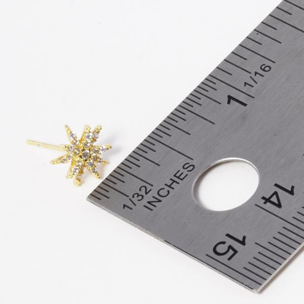 GOLD DIPPED CZ STUD EARRING