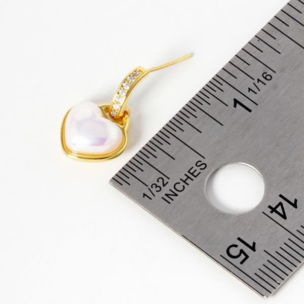 HEART CZ GOLD DIPPED EARRING