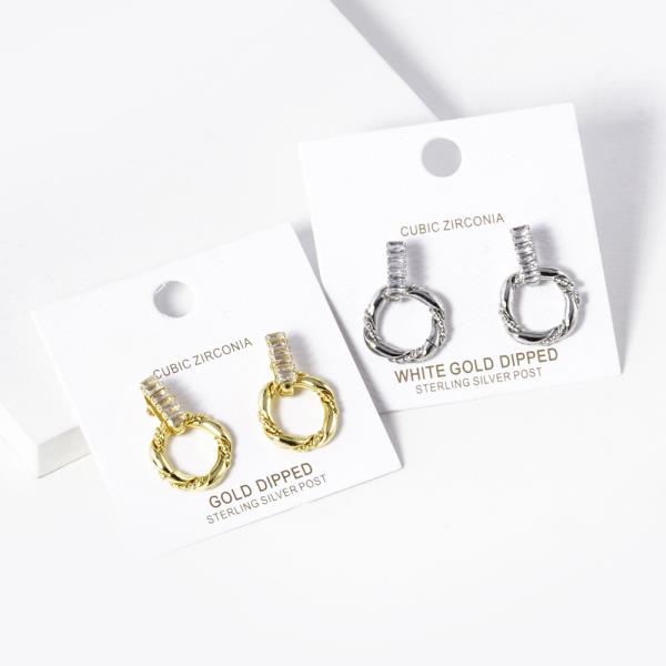 GOLD DIPPED CZ EARRING