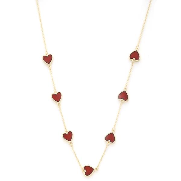 HEART SHAPE STATION NECKLACE