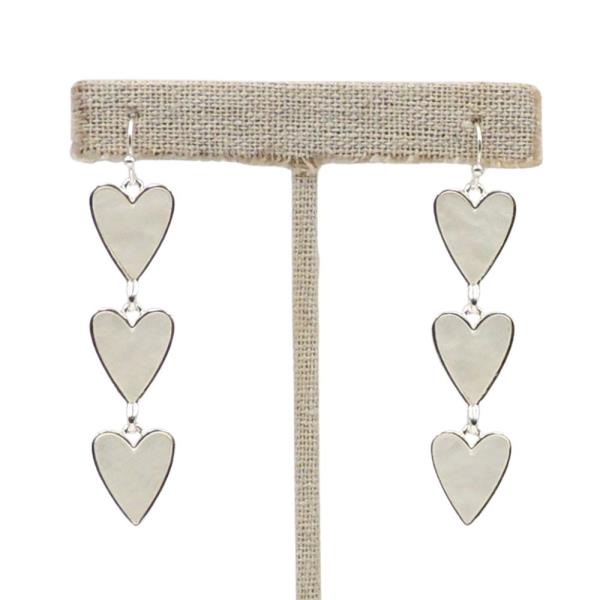 TRIPLE HEART DANGLE EARRING