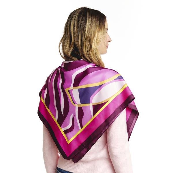 MULTI PRINTED SILKY 36 INCH TWILL SCARF