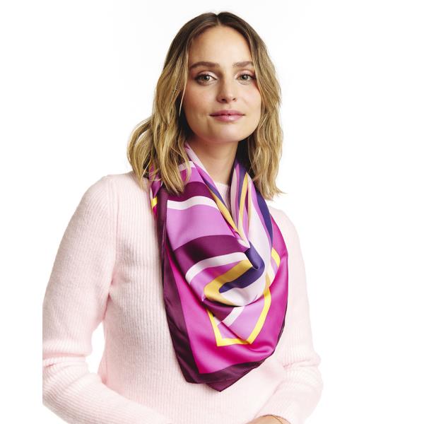 MULTI PRINTED SILKY 36 INCH TWILL SCARF