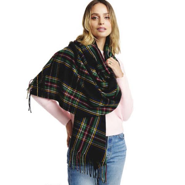 PLAID OBLONG SCARF