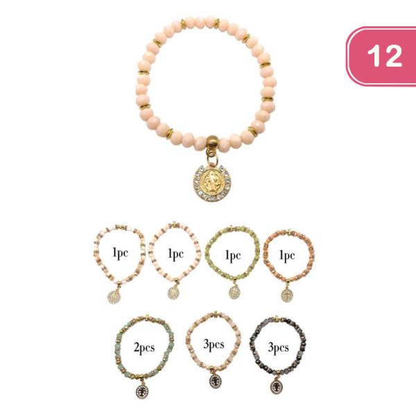 CHARM BEAD BRACELET (12 UNITS)