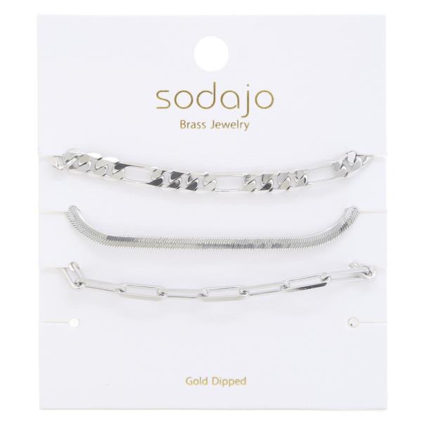 SODAJO FIGARO LINK GOLD DIPPED BRACELET SET